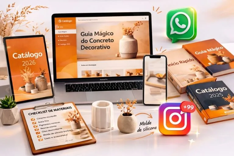 Pack completo de la Guía del Cemento Decorativo con videoaulas y bonos